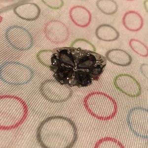 Sterling silver and gemstone ring  size 6
